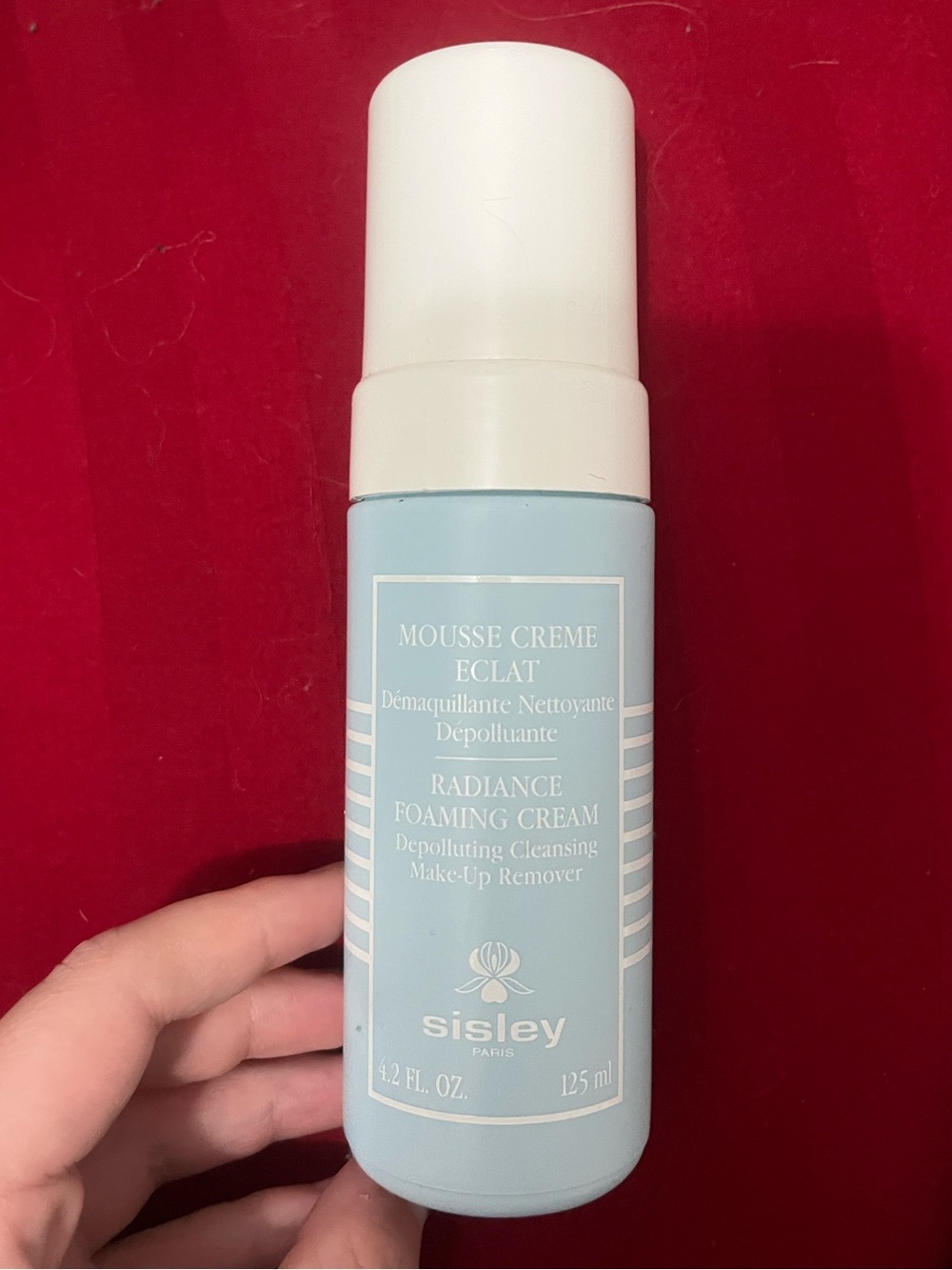Sisley Radiance Foaming Cream Makeup Remover – Light Blue and White